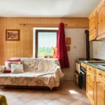 Soggiorno dello Chalet Rustico Bertolini a Vermiglio